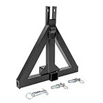 ROMYIX 3 Point Trailer Hitch with 2" Receiver for Category 1 Tractor Drawbar Hitch,Heavy Duty Receiver Drawbar Hitch Adapter Subcompact Trailer and Farm Equipment