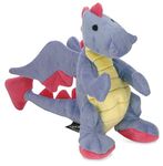 GoDog SGD770637 Sherpa Baby Dragon Periwinkle Dog Toy with Chew Guard Go Dog, Periwinkle Blue