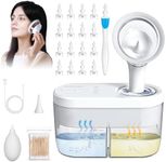 Hommie Ear Wax Removal Kit, Electric Ear Cleaner Irrigation Kit With 4 Pressure Modes Safe and Effective Ear Syringe Kit Includs Cotton Swabs, Ear syringe, 3 Eartips (white) Screw Ear Pick