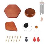 Wind Chime Parts Replacement, 20 PCS Wind Chime Repair Kit Including Hexagon Top, Clapper, Wind Catcher, 16.4FT Nylon Cord, Brass Pin, Wind Chime Supplies for DIY Wind Chimes Making and Restring