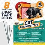 Panther Armor Cat Scratch Deterrent Tape – 8-Pack Double Sided Sticky Cat Tape for Furniture – 4-Pack XL + 4-Pack L, Anti Paws, Anti-Scratch, Clear Plastic Tapes