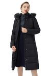 Orolay Women Puffer Down Coat with Hood Thickened Down Jacket Black XS