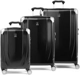 Travelpro Pathways 3 Hardside Expandable Luggage, 8 Spinner Wheels, Lightweight Hard Shell Suitcase, Black Knight, 3 Piece Set (21/25/28), Pathways 3 Hardside Expandable Luggage