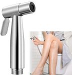 Handheld Bidet Sprayer for Toilet Portable Pet Shower Toilet Water Sprayer Seat Bidet Attachment Bathroom Stainless Steel Spray for Personal Hygiene (Bidet Sprayer Head, Silver)