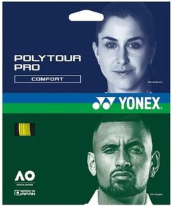 YONEX Polytour Pro 120 17 Gauge Polyester Tennis String Set (Flash Yellow)