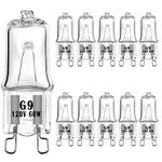 G9 Halogen Bulb 120V 60W T4 Type 2 Pin Base Light Bulb Replacement Dimmable Warm White (10 Pack)