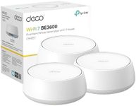 TP-Link Deco 7 BE23 Dual-Band BE3600 WiFi 7 Mesh Wi-Fi System | 4-Stream 3.6 Gbps, 160 Mhz | Covers up to 6,500 Sq.Ft | 2× 2.5G Ports Wired Backhaul | VPN,MLO,AI-Roaming, HomeShield, 3-Pack