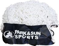 Park & Sun Lacrosse Bungee Slip-Net Replacement Goal Braided Nylon Netting with 1-1/2" Mesh, Indoor/Outdoor, White, 6' W x 6' H x 7' D