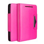 Juppa® Executive Leather Wallet Case with Stand Feature, Screen Protector, and Stylus Pen for Google Nexus 7 Tablet (Hot Pink)