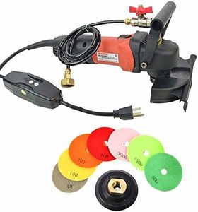 Hardin WVPOLSET 4 Inch Var Speed Polisher and 8 pc 4 Inch Diamond Polishing Pad Set