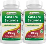 Best Naturals Cascara Sagrada 450 mg 250 Capsules (250 Count (Pack of 2))