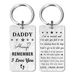 Gezxin New Dad Gifts for Men- First Time Daddy to Be Keychain Gift for 1st time Dad- New Daddy Dad Father's Day Gifts Ideas from Bump- Christmas Xmas Keepsake Presents