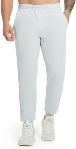 M MAELREG Mens Fleece Sweatpants with Zipper Pocket Tapered Golf Joggers for Men Running Jogging Gym Warm Pants Misty Grey