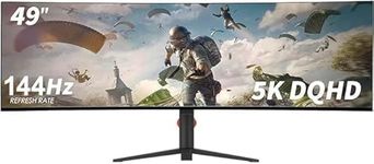YOGAES 49 Inch 5K Wide Dual QHD (5120x1440) IPS Surface Game Display, 49 Inch montior. HDR 400, Hidden Inside, USB-C, Interchangeability VESA100*100mm, Tilt Height Adjustment Possible (144hz)