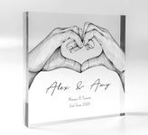 Anniversary Gift for Him Her Boyfriend Girlfriend, Wedding Gift Custom Gift, Personalised Engagement Gift, Love Hand Illustration