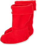 Hatley Little Boys Boot Liner, red, M(11-13)