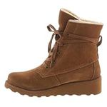 BEARPAW Women's Krista Wide Hickory Size 8 | Women's Boot Classic Suede | Women's Slip On Boot | Comfortable Winter Boot