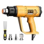 Heat Gun, TAKGIKO 2000W Heavy Duty Hot Air Gun Kit 400℃~600℃ Dual Temperature Settings with 4 Attachments Overload Protection for Crafts, Shrink Wrapping/Tubing, Paint Removing, Epoxy Resin