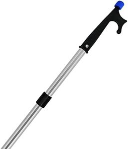 Telescoping Boat Hook Pole for Docking & Mooring. Adjustable 55-98 inch / 4.5-8 ft. Floating & Lightweight Extendable Boating Pole with Nylon Tip and Threaded End for Boating Accessories