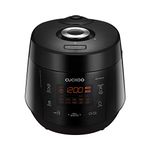 Cuckoo CRP-PK1001S 10 Cup Pressure Rice Cooker, Heating Plate Electric Pressure Rice Cooker, 10 Menu Options, Made in Korea, Black