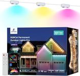 APPECK Permanent Outdoor Lights Pro 200ft, 144W RGBCW Eaves Lights with 144 LED Lights, 80lm, Cuttable, 111 Scene Modes, IP67 Waterproof Lighting for Halloween Decoration, Work with Alexa, White