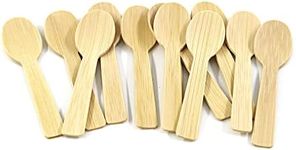 Bamboo Cutlery Set | 200PK Mini-Bamboo Spoon 9cm Disposable Small 100% Biodegradable Compostable Utensils Renewable Natural Bamboo Spoons for Ice Cream/Deserts/Puddings/Yogurt