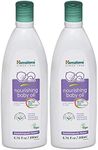 Himalaya Nourishing Baby Oil, Light & Non-Greasy for a Soothing Massage or Baby Bath, Free from Mineral Oil, Lanolin & Synthetic Colors, Dermatologically Tested, 200 ml (6.76 oz), 2 Pack