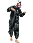 Jack Skellington Onesie for Adult and Teenagers.Skeleton Halloween Costume for Women and Men.X-Large