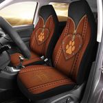 gearider Brown Dog Paw Zip Loving Pattern Universal Car Interior Accessories Decoration, Thick Vehicle Seat Protectors 2 Pack for Sedan Car Truck