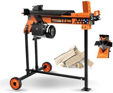 PROYAMA Log Splitter 6.5 Ton with Stand, Wood Splitter Electric Powered, Hydraulic Ram, Firewood Splitting Machine Black Stand Wood Splitter