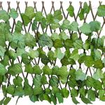 Expandable Fence Privacy Screen, 110''Expandable Faux Ivy Privacy Fence Screen 2 Pack, Stretchable Artificial Hedge Anti-Ultraviolet for Balcony, Garden, Outdoor