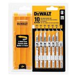 Dewalt DW3744C U-Shank Jig Saw Blade Set with Case, 10-Pieces