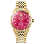 Vivienne Westwood Lady Sydenham Ladies Quartz Watch with Rhod Red Dial & Gold Stainless Steel Bracelet