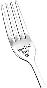 Dad Fork Gifts from Daughter Son - Best Dad Ever Forks for Daddy Ftahers Day Gifts for Papa Dad Husband from Wife Father Gifts from Kids Christmas Birthday Gifts for Dads Daddy Ice Cream Fork