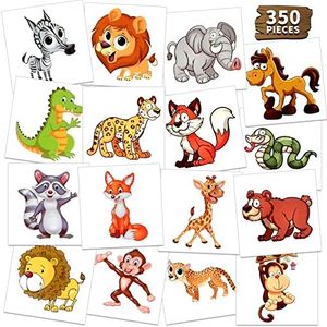 Metker Animals, Insects, Sea Animals (350 PCS) Kids Waterproof Temporary Tattoos,Children's Temporary Tattoo Toys,Face Tattoo Stickers for Boys Girls Party Favor Supplies