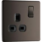 BG Electrical Screwless Flat Plate Single Switched Power Socket