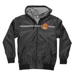 Santa Cruz Men's Dot Hooded Windbreaker Jackets,X-Large,Black