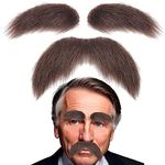 DIY Self Adhesive Fake Mustache Set Fake Beard Material Novelty Mustaches for Costume and Halloween