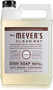 MRS. MEYER'S CLEAN DAY Liquid Dish Soap Refill, Biodegradable Formula, Lavender, 48 fl. oz