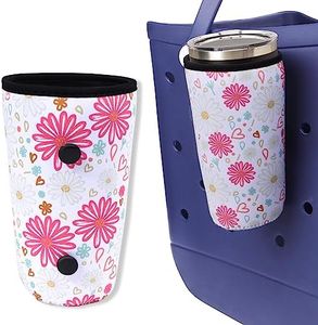 BABORUI Daisy Cup Holder for Bogg Bag, Accessories for Bogg Bag Original X Large, Insert Drink Holder Compatible with Bogg Bag/Simply Southern Beach Tote Bag