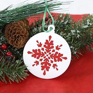 UNIQOOO 18 Pack White Round Acrylic Christmas Ornament 2024, 4mm Extra Thick DIY Blank Christmas Bauble Tree Decoration, Stocking Name Tag, Holiday Tags, Momento