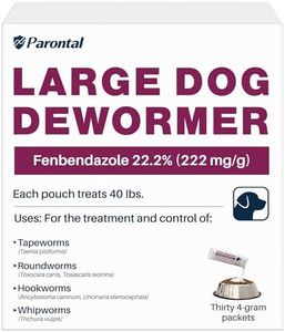 Fenbendazole for Dogs 22.2% (222 mg/g), Large Dog Dewormer Powder, 4g x 30 Packets, Broad-Spectrum Canine Dewormer for Roundworms, Hookworms, Whipworms & Taenia Tapeworms
