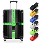 Personalised Luggage Straps for Suitcases, Suitcase Strap, luggage strap, 36"-79" Adjustable Suitcase Straps, Premium Accessory for Travel Bag Closure (4 Pack)