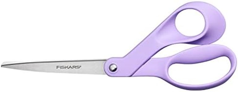 Fiskars Ciseaux Universels de Designer, droitier, longueur : 21 cm, lames en acier inoxydable, Ultra Lilac, Explore, 1066454
