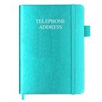 Getvow Telephone and Address Book with Tabs - 5" x 7" Address Book Hardcover with Birthday, Address, Phone Numbers, Websites Password. Address Notebook for Home or Office, Teal