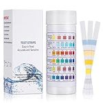 6 IN 1 Pool Test Strips, 100Pcs Hot Tub PH Test Strips, Water Quality Testing Strips for Swimming Pool & Spa Test, Quick Detect for PH, Total Chlorine, Free Chlorine, Total Alkalinity, Cyanuric Acid