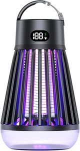 Rechargeable Mosquito Zapper – 2-in-1 Bug Zapper & LED Lantern, 2000V High Voltage Insect Trap, Silent & Safe for Indoor Outdoor Use, Camping, Garden, Patio