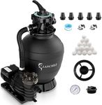 LANCHEZ 13" Sand Filter Pump for Above Ground Pool, 3/4 HP Pool Pump for Pools Up to 11,000 Gallons, 3500 GPH Sand Filter Pump System with 6-Way Valve