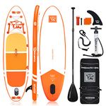 TIGERXBANG Inflatable Stand Up Paddle Boards 10'x 31" x 6" with Premium SUP Board Accessories, Allround Paddle Boards for Adults/Kids,Defender Collection Orange