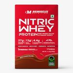 Bigmuscles Nutrition Nitric Whey protein | 27g Isolate Whey Protein | ProHydrolase Enzyme Tech. for Faster Absorption & Lean Muscle Growth | Rich Chocolate | 252g (7 Serving) - Travel Pack